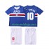 Camisola Sampdoria MANCINI 10 1990 1991 Retro Criança Equipamento Primeiro Manga Curta